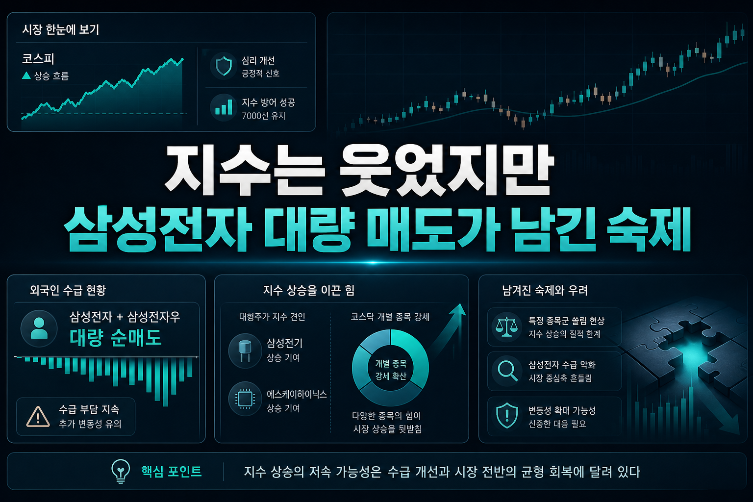 지수는 웃었지만 삼성전자 대량 매도가 남긴 숙제