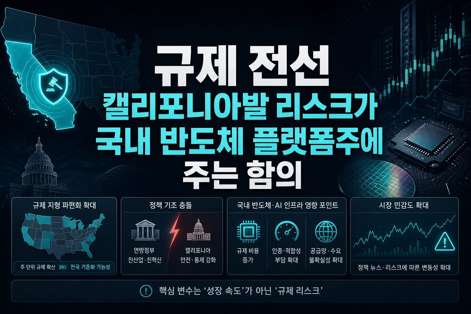 AI 규제 전선, 캘리포니아발 리스크가 국내 반도체·플랫폼주에 주는 함의