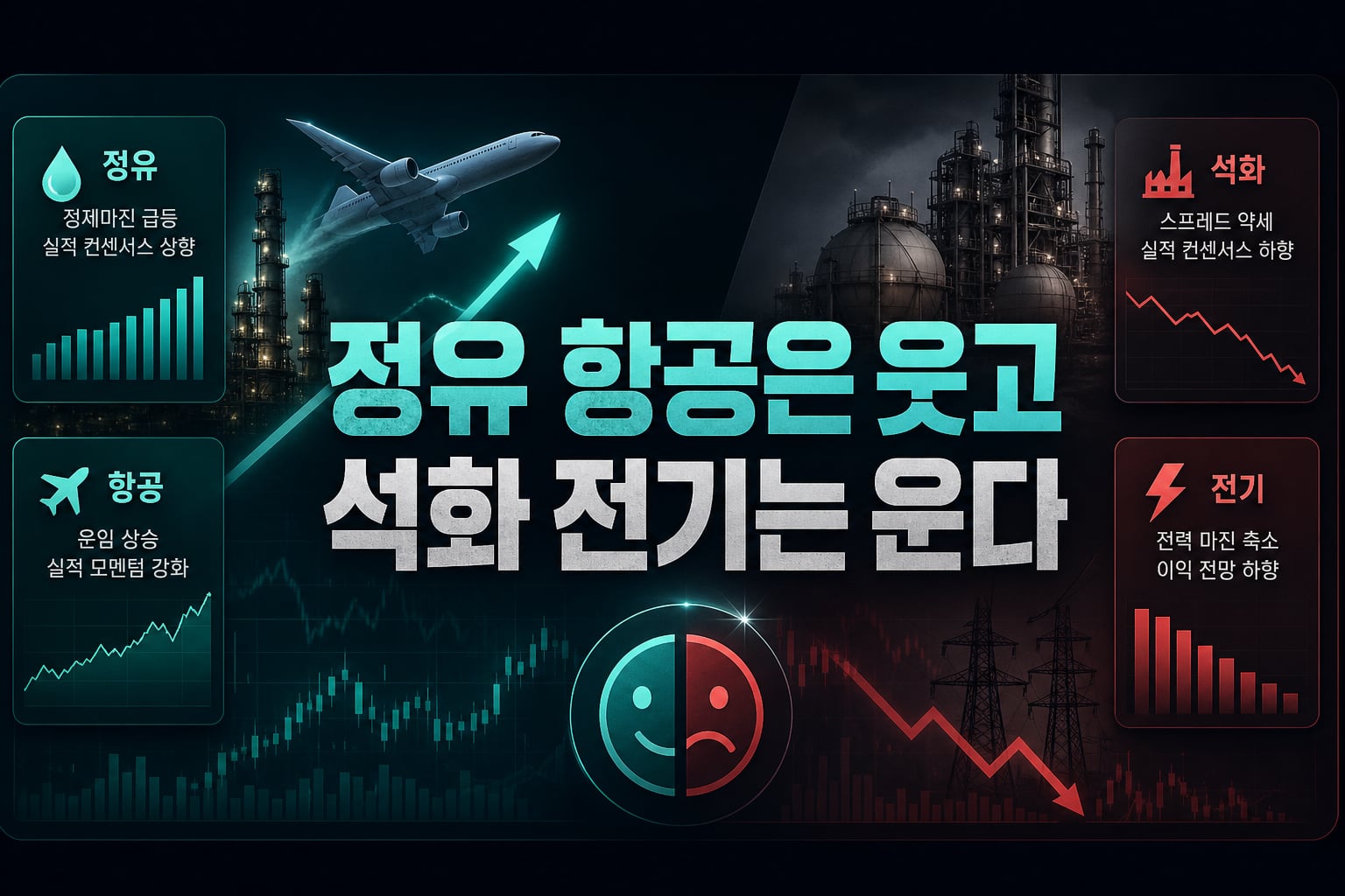 정유·항공은 웃고 석화·전기는 운다
