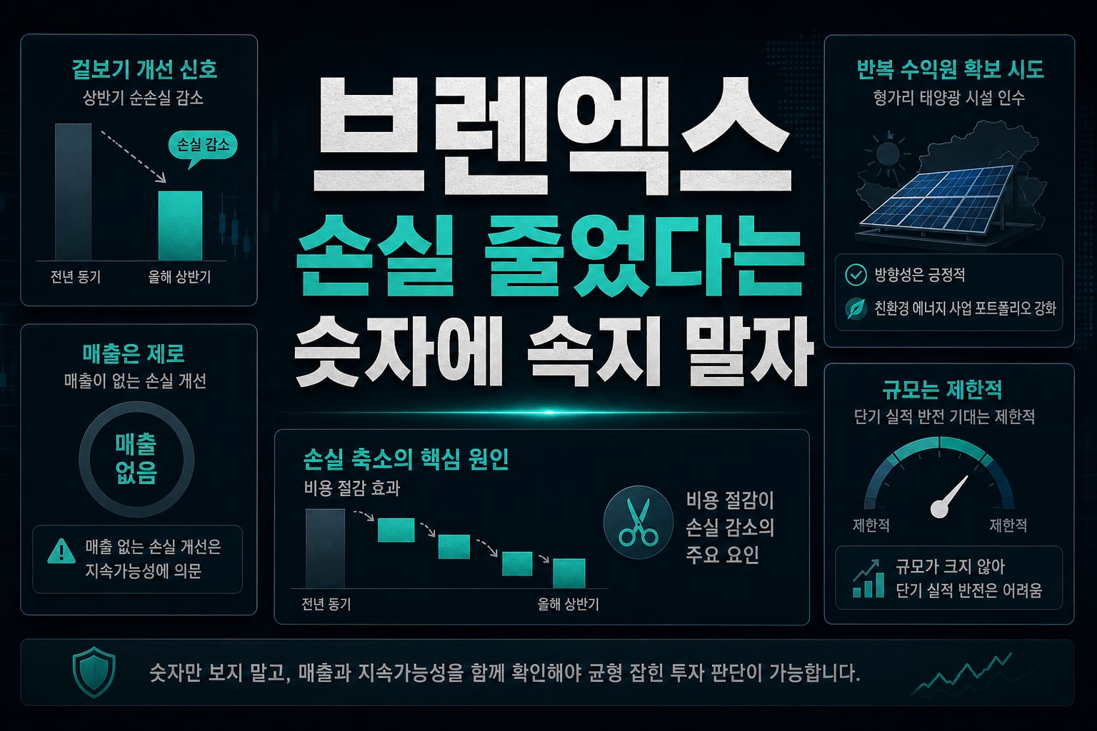 브렌엑스, 손실 줄었다는 숫자에 속지 말자
