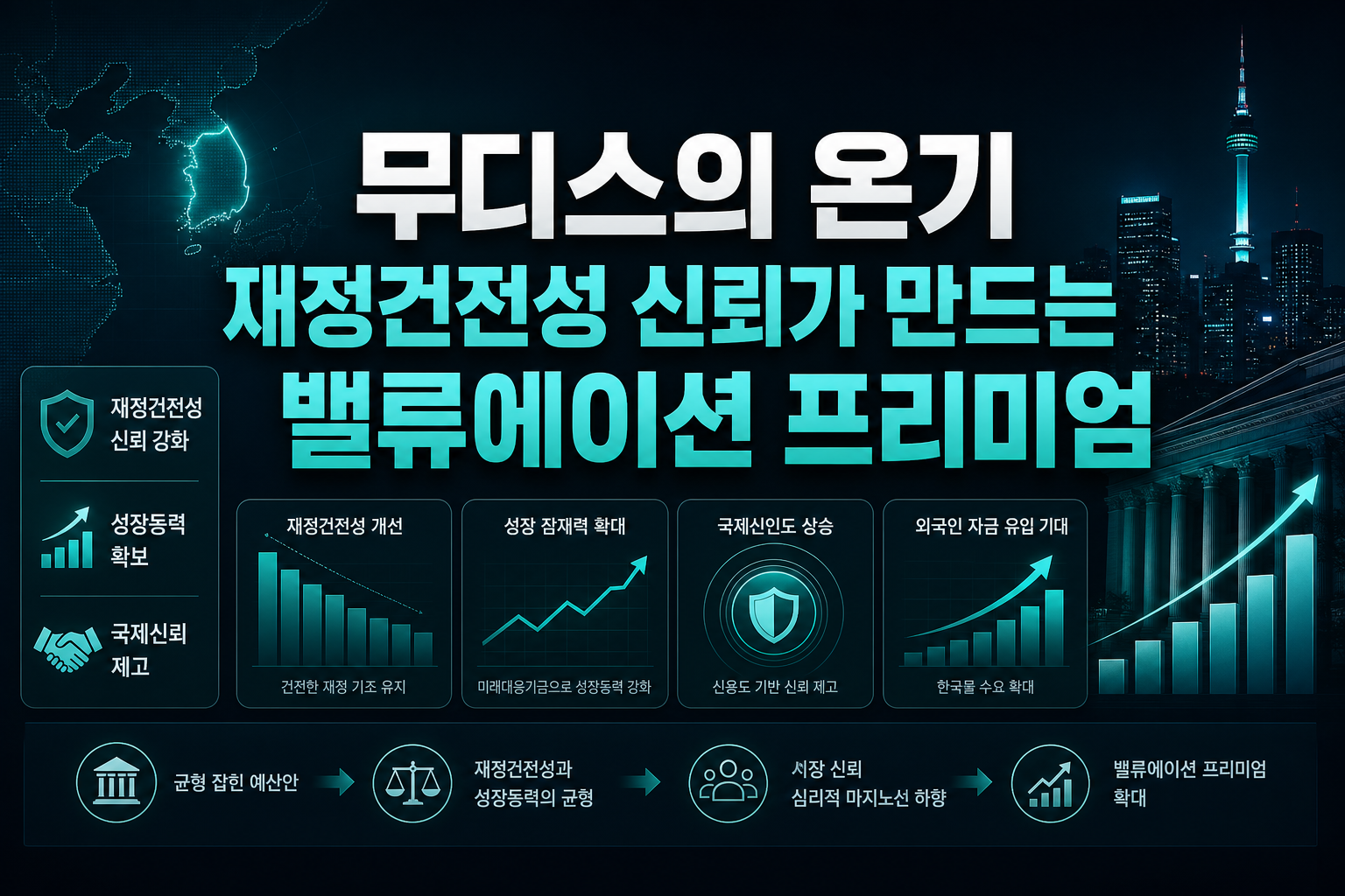 무디스의 온기, 재정건전성 신뢰가 만드는 밸류에이션 프리미엄