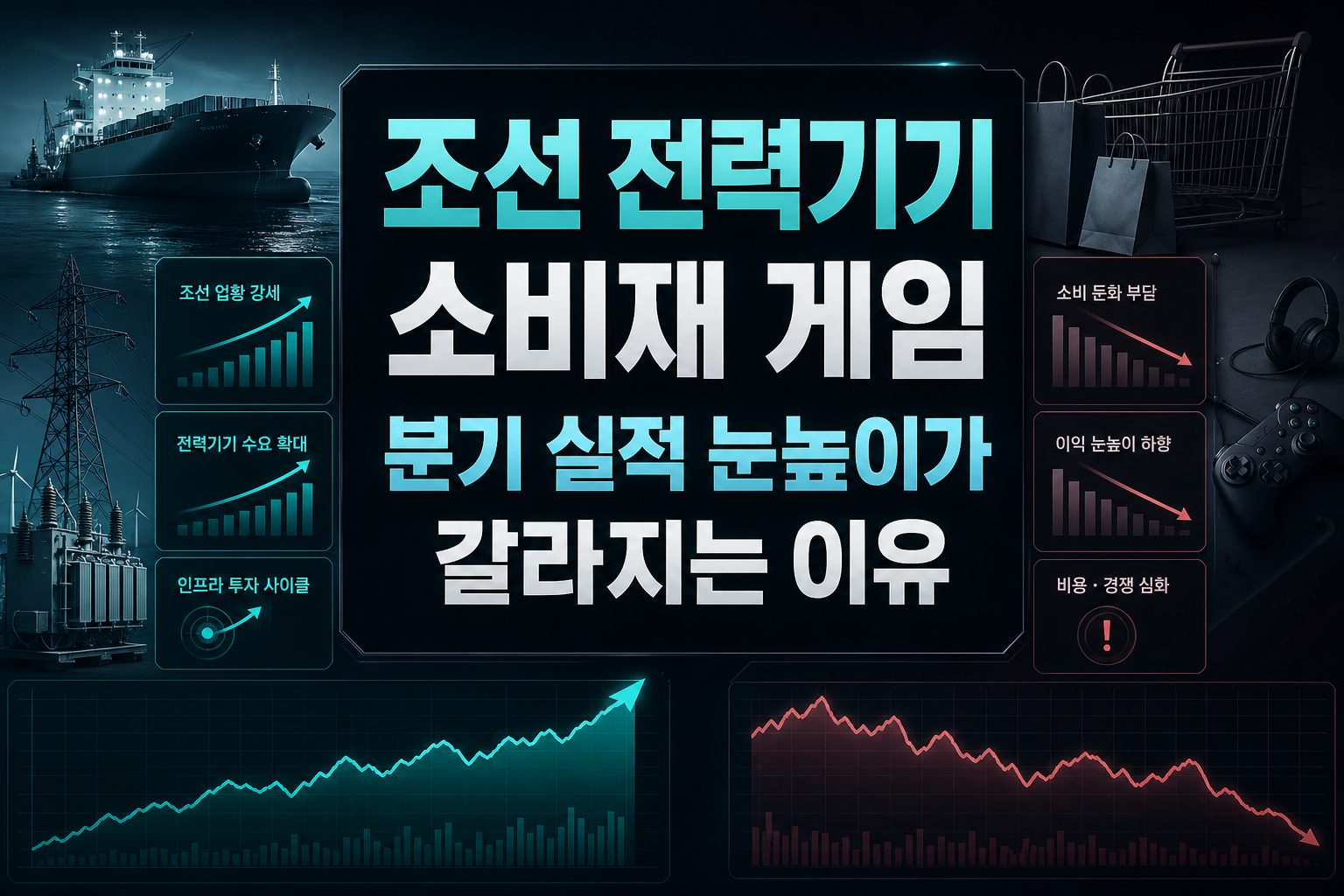 조선·전력기기 vs 소비재·게임, 3분기 실적 눈높이가 갈라지는 이유
