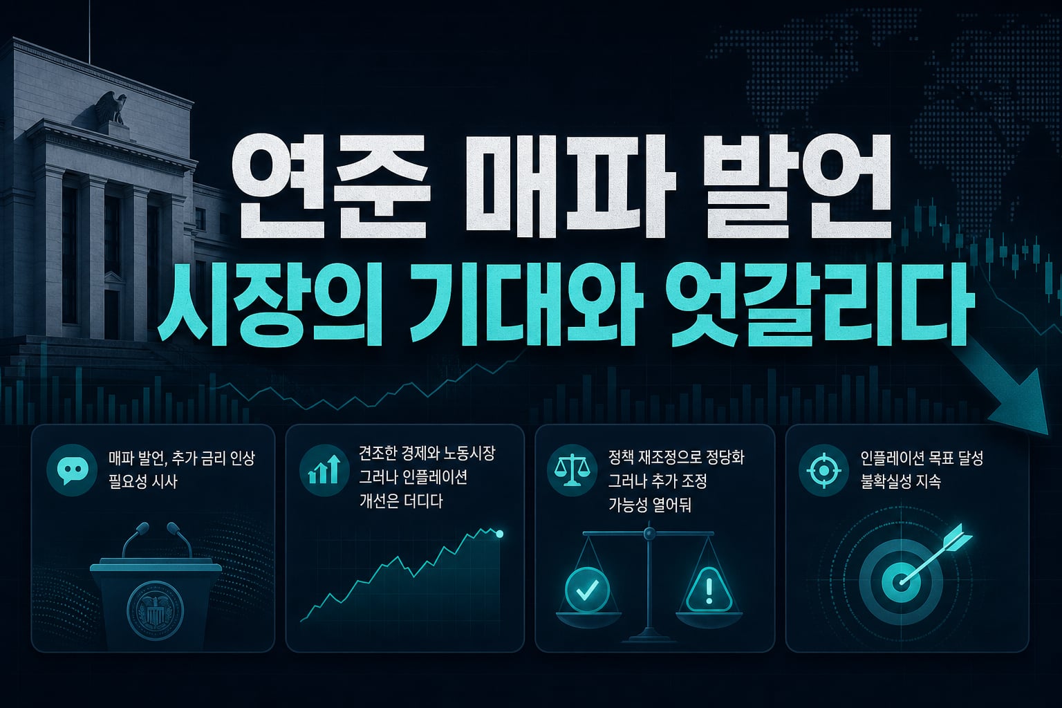 연준 매파 발언, 시장의 기대와 엇갈리다