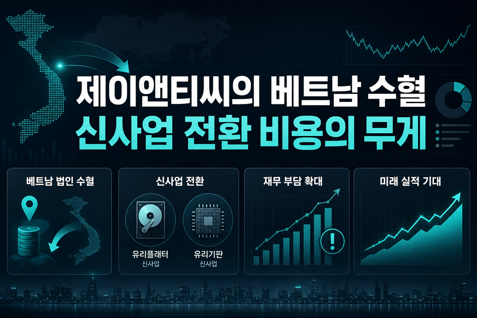 제이앤티씨의 베트남 수혈, 신사업 전환 비용의 무게