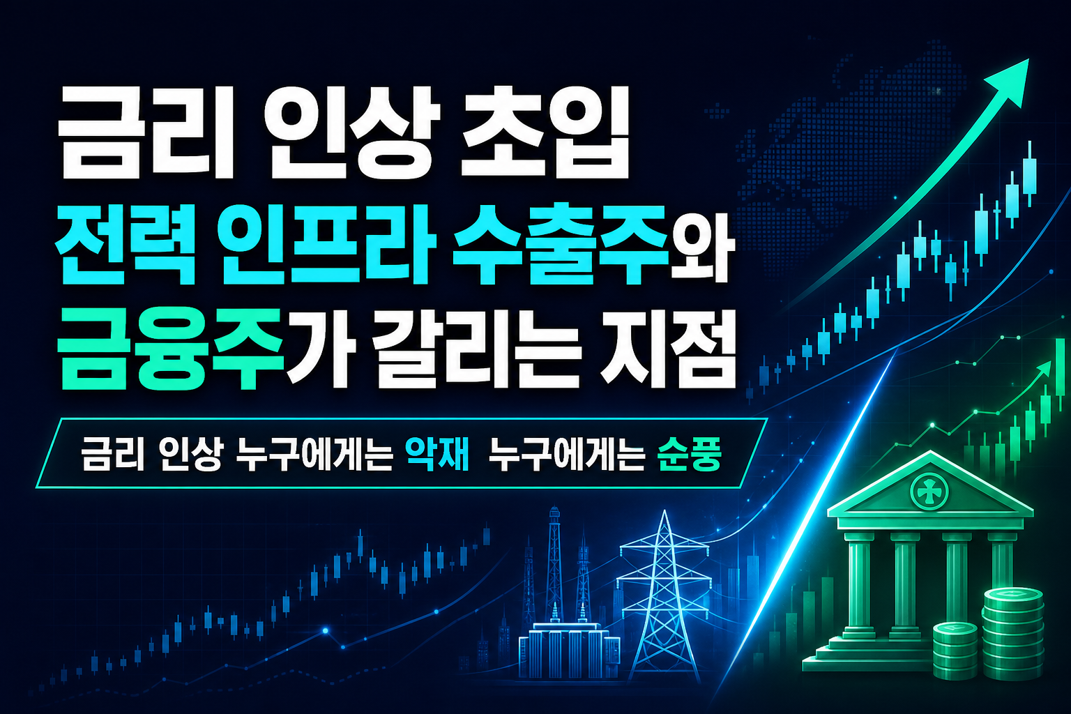 금리 인상 초입, 전력 인프라 수출주와 금융주가 갈리는 지점
