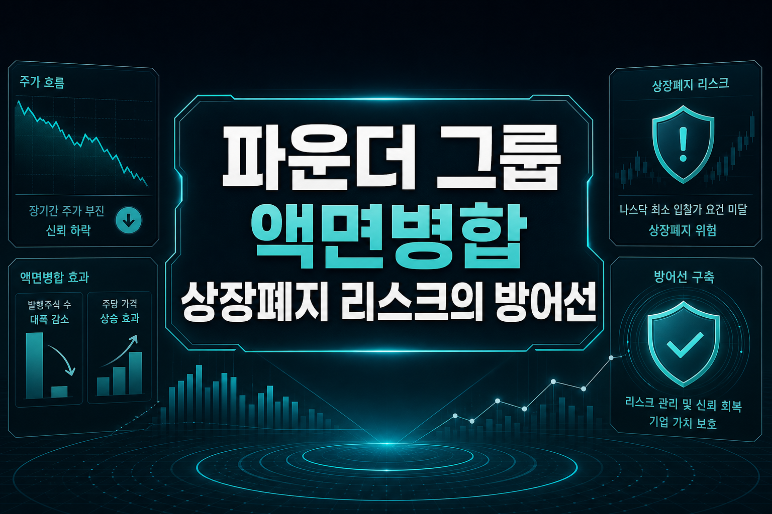 파운더 그룹 액면병합, 상장폐지 리스크의 방어선