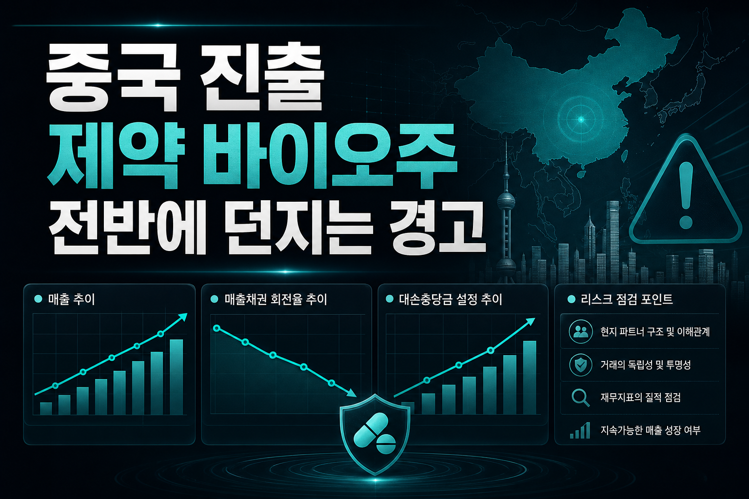중국 진출 제약·바이오주 전반에 던지는 경고