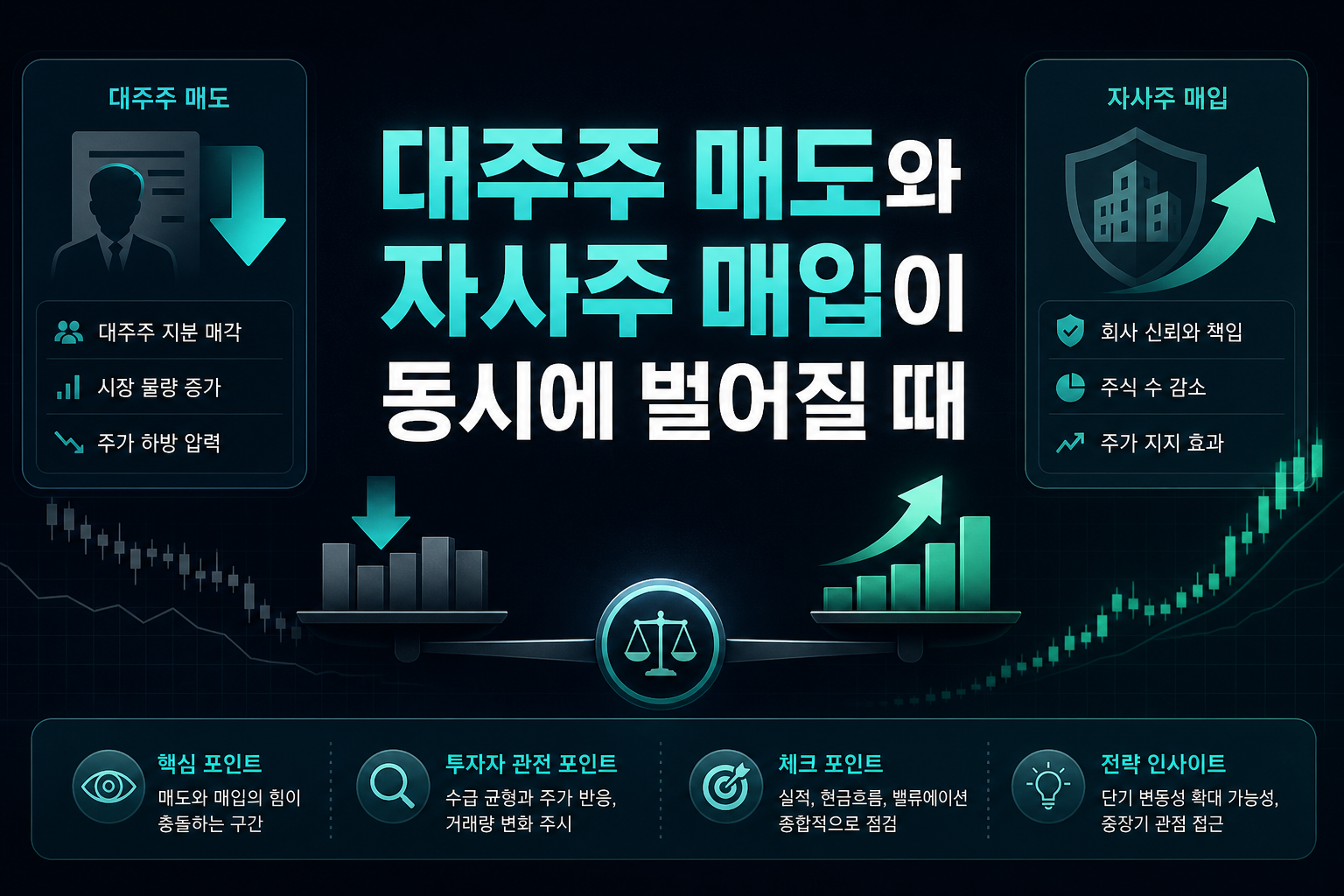 대주주 매도와 자사주 매입이 동시에 벌어질 때