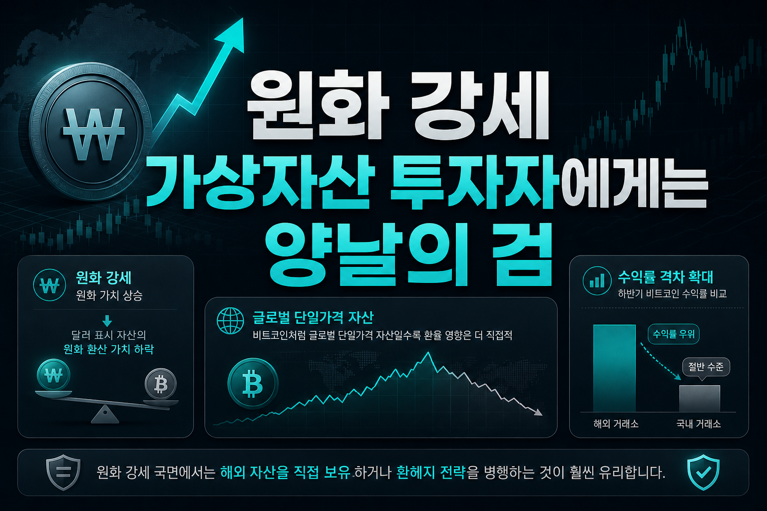 원화 강세, 가상자산 투자자에게는 양날의 검