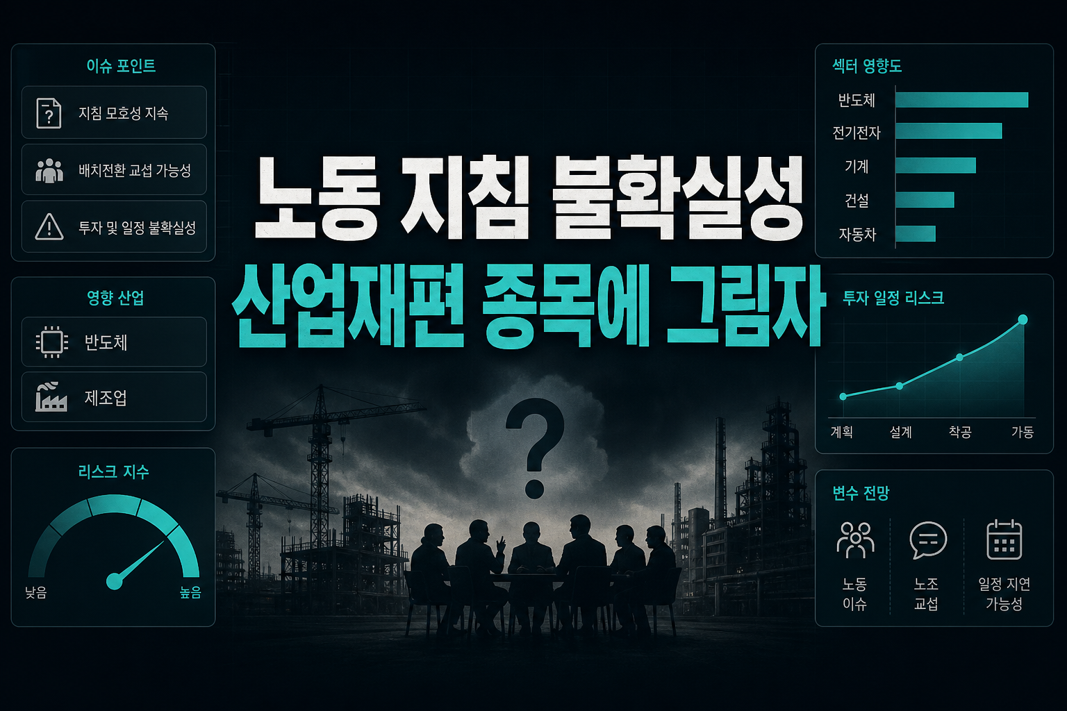 노동 지침 불확실성, 산업재편 종목에 그림자