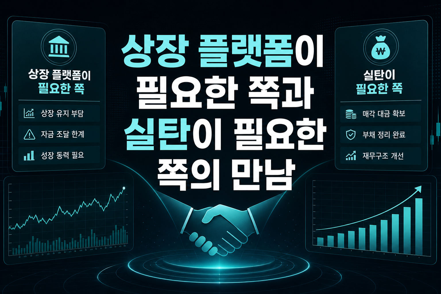 상장 플랫폼이 필요한 쪽과 실탄이 필요한 쪽의 만남