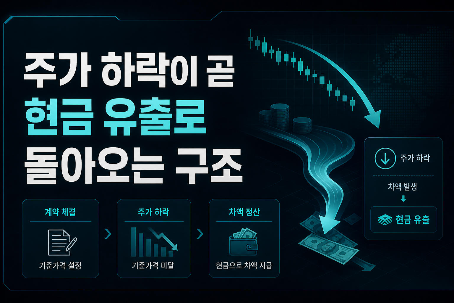 주가 하락이 곧 현금 유출로 돌아오는 구조
