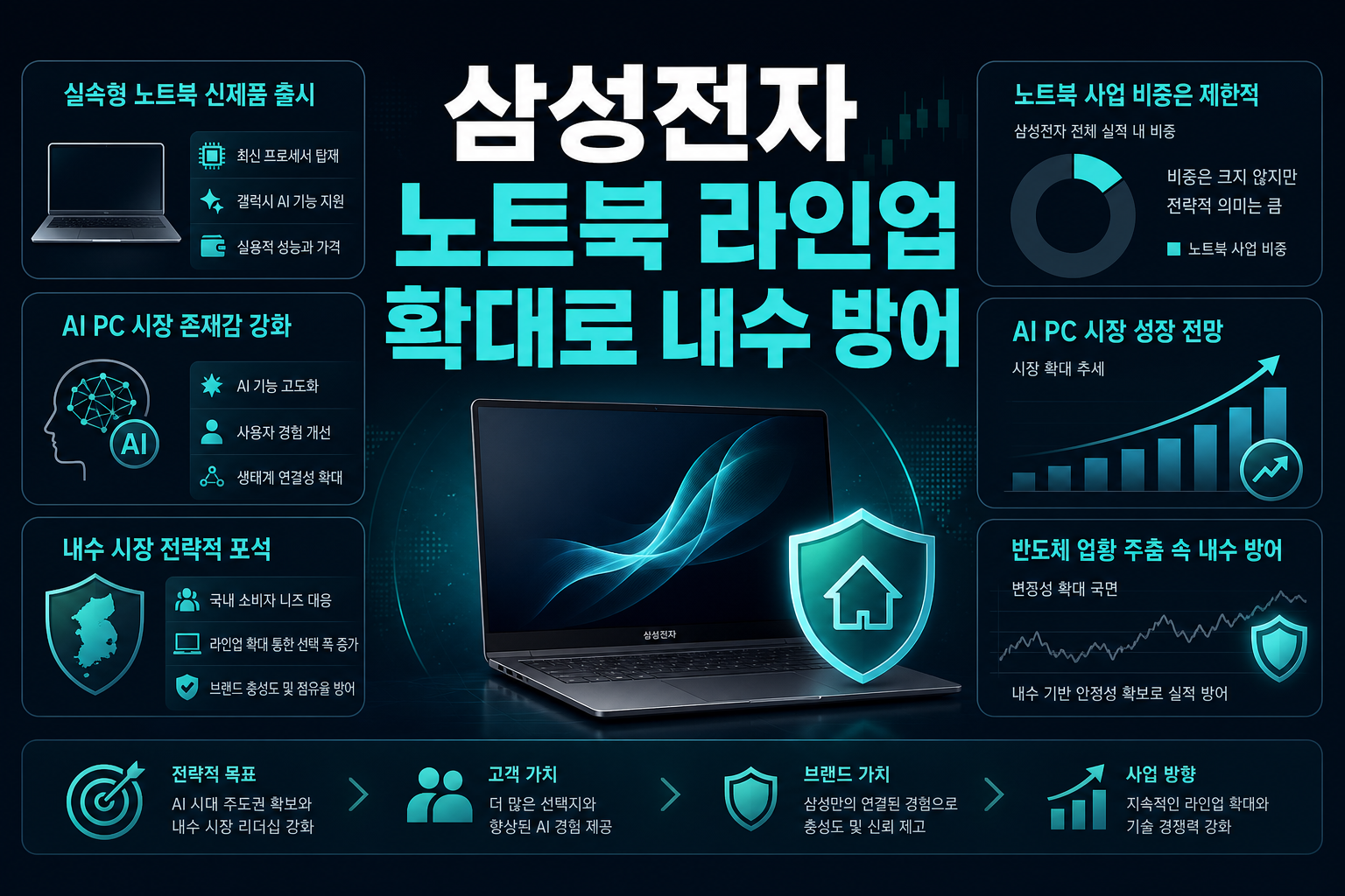 삼성전자, 노트북 라인업 확대로 내수 방어