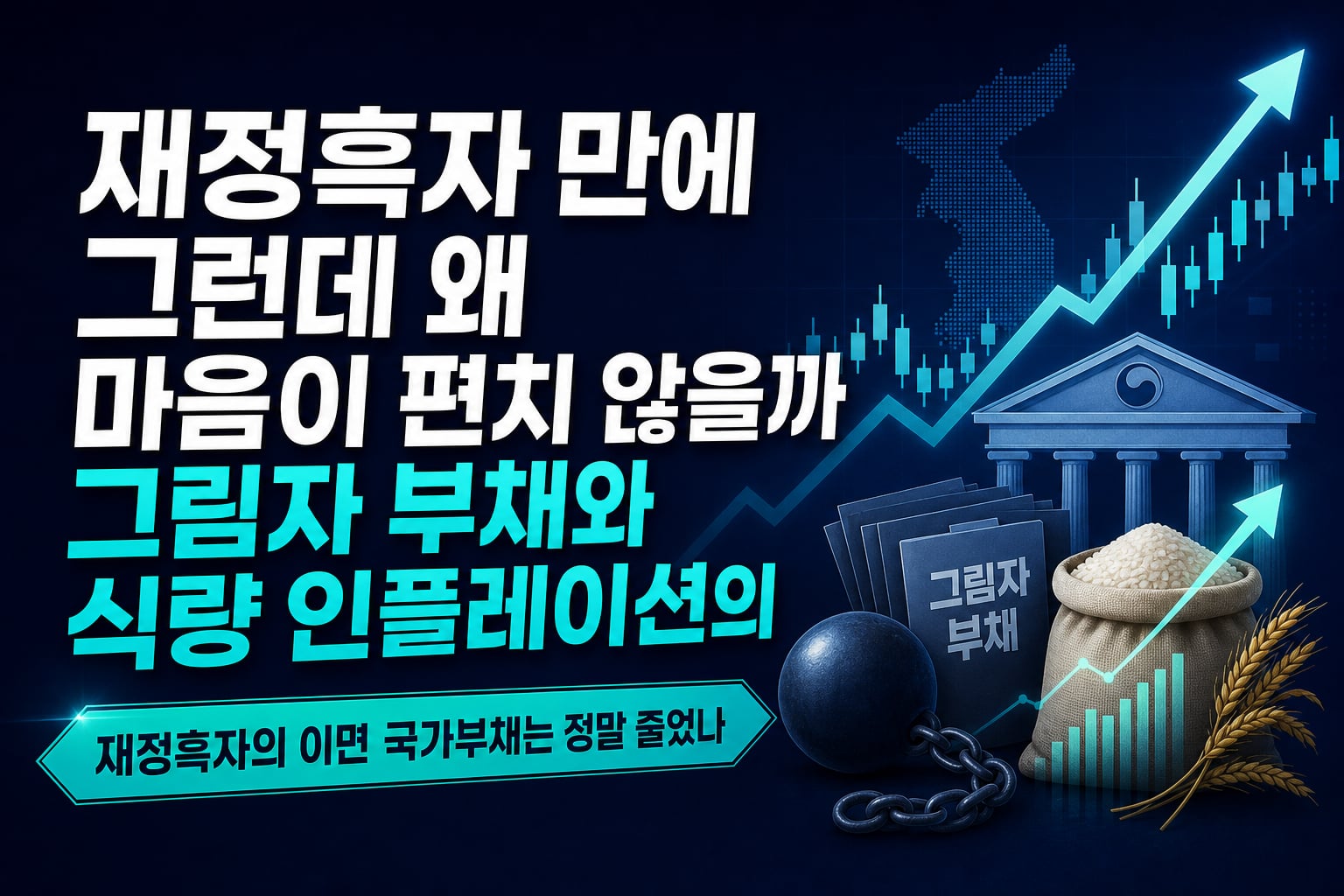재정흑자 9년 만에, 그런데 왜 마음이 편치 않을까 - 그림자 부채와 식량 인플레이션의 그림자