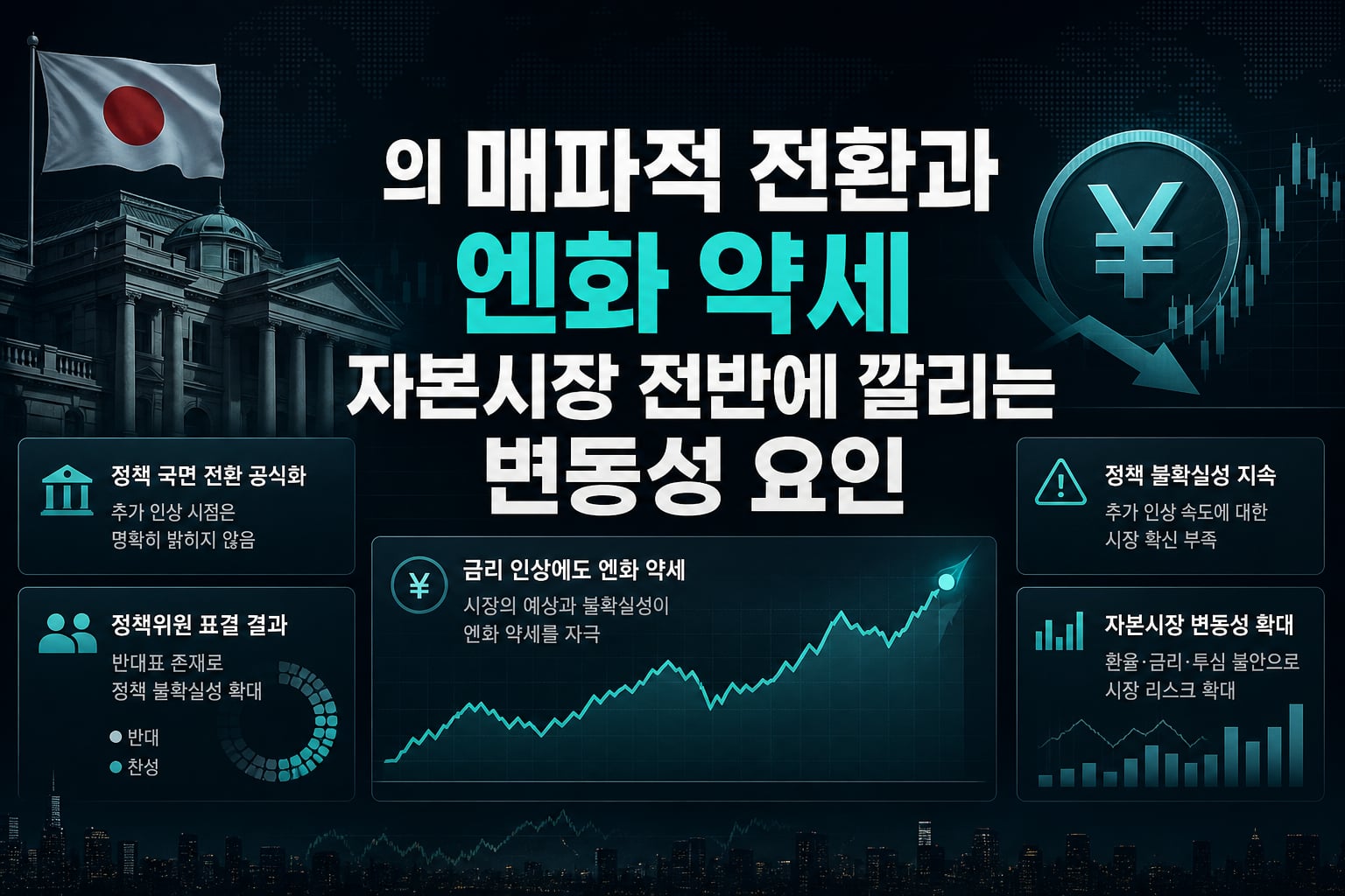 BOJ의 매파적 전환과 엔화 약세, 자본시장 전반에 깔리는 변동성 요인