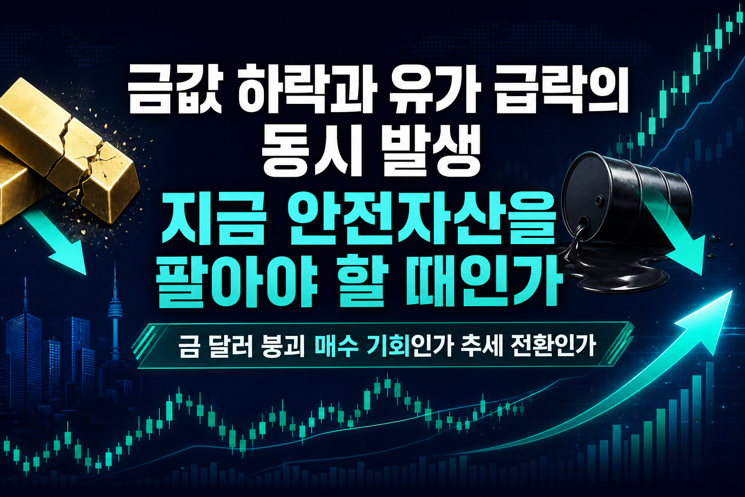 금값 하락과 유가 급락의 동시 발생, 지금 안전자산을 팔아야 할 때인가