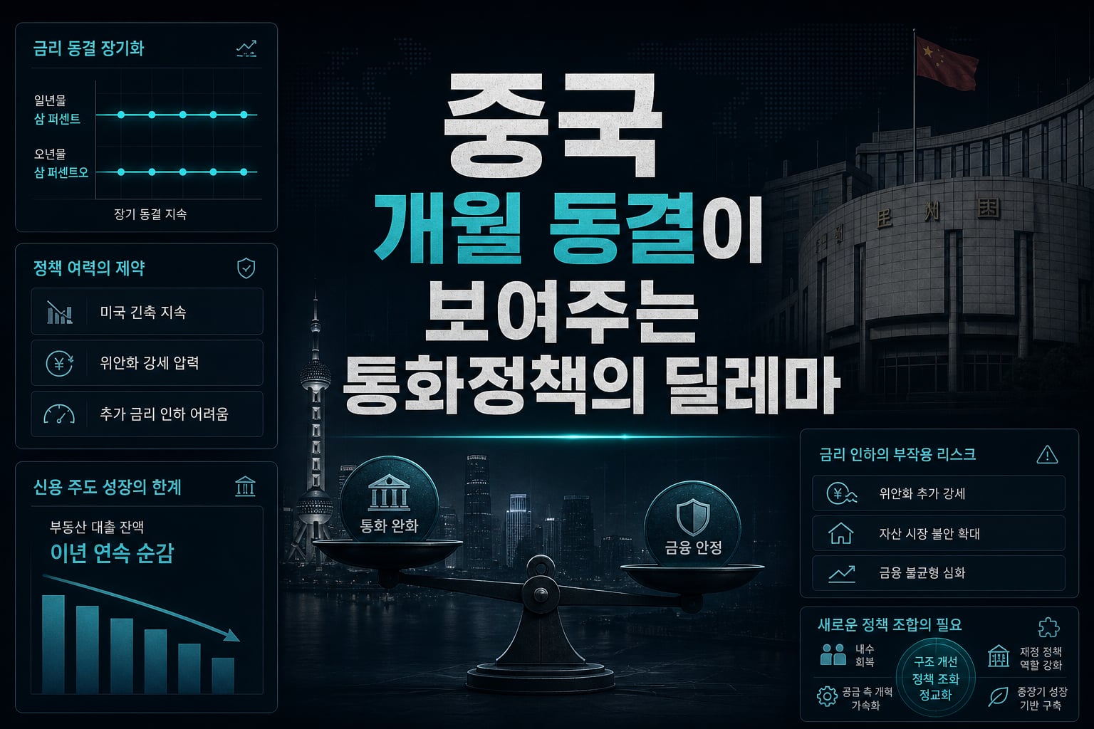 중국 LPR 16개월 동결이 보여주는 통화정책의 딜레마