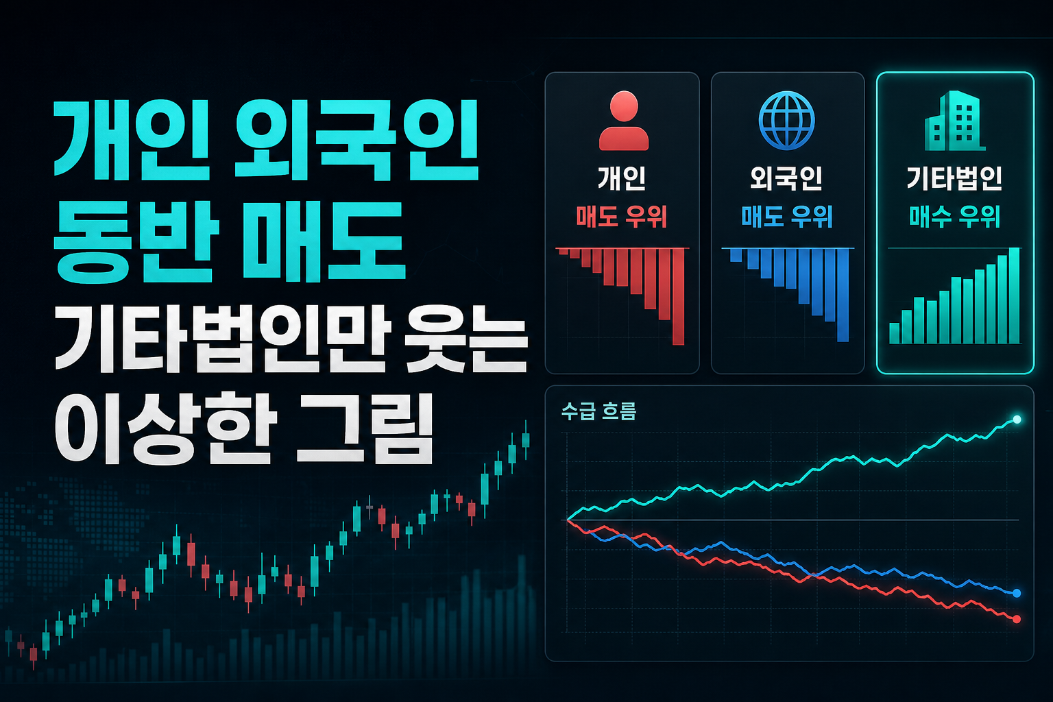 개인·외국인 동반 매도, 기타법인만 웃는 이상한 그림