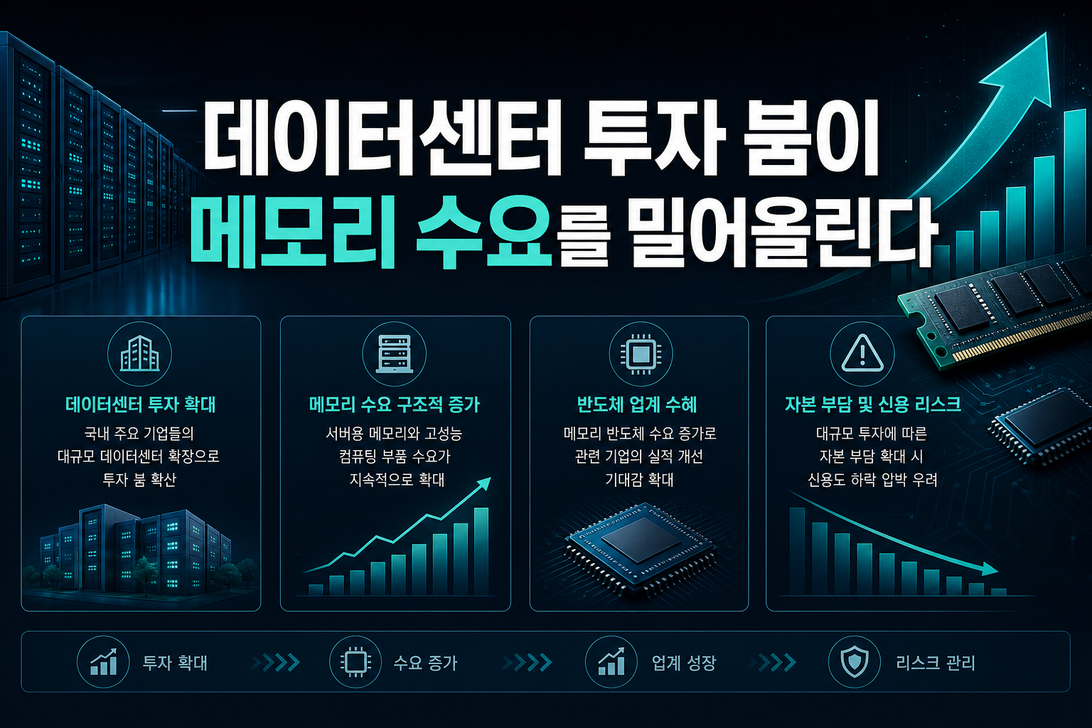 데이터센터 투자 붐이 메모리 수요를 밀어올린다