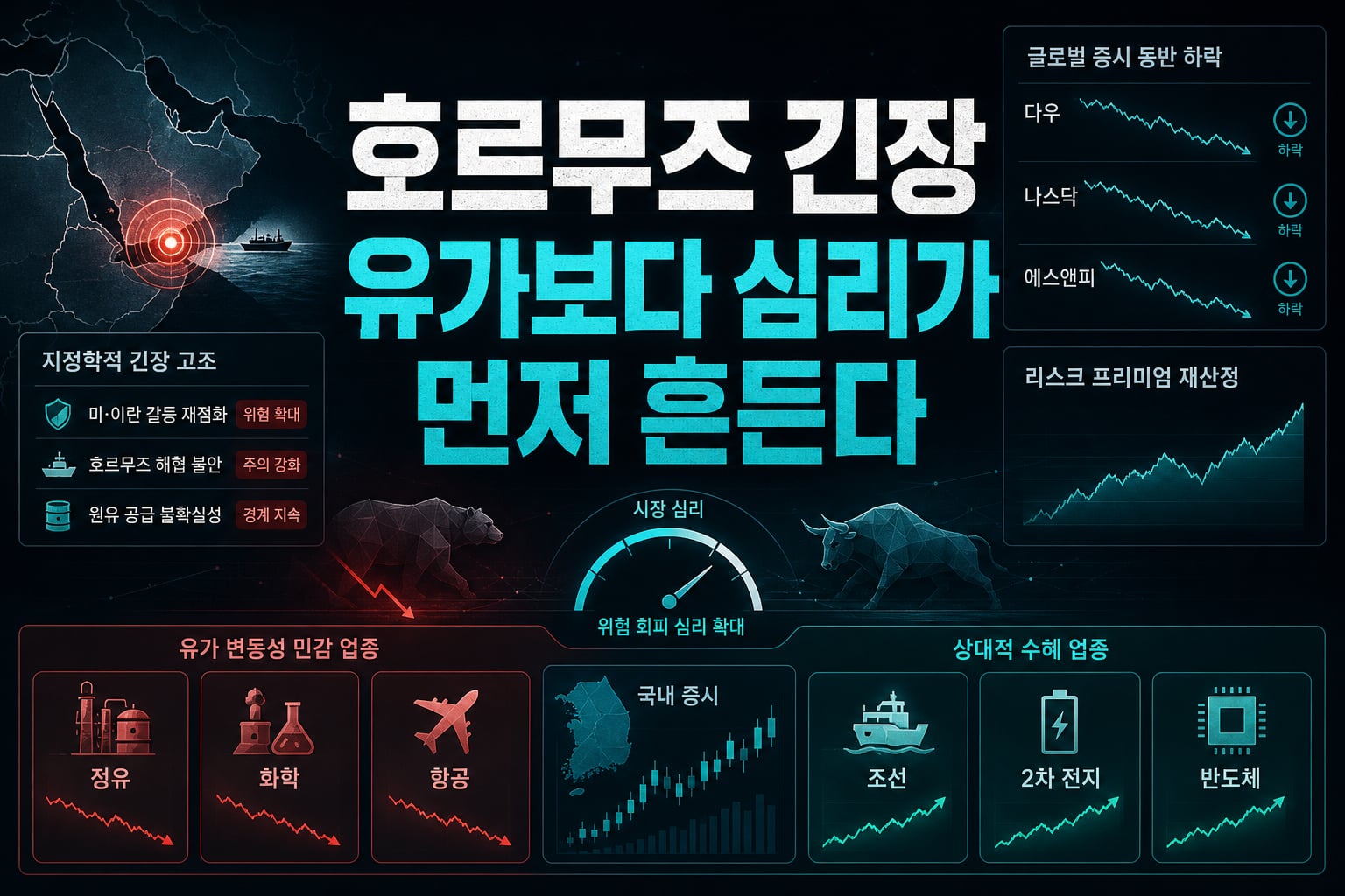 호르무즈 긴장, 유가보다 심리가 먼저 흔든다