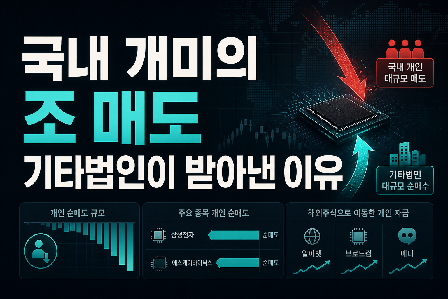 국내 개미의 13조 매도, 기타법인이 받아낸 이유