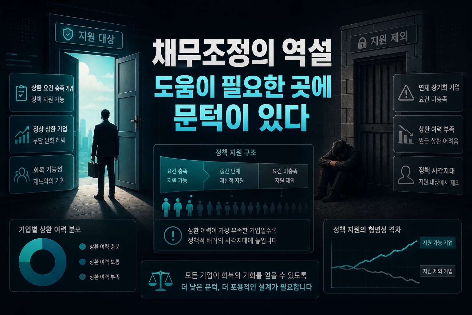 채무조정의 역설, 도움이 필요한 곳에 문턱이 있다