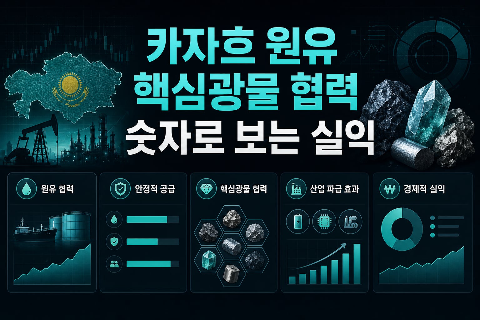 카자흐 원유·핵심광물 협력, 숫자로 보는 실익