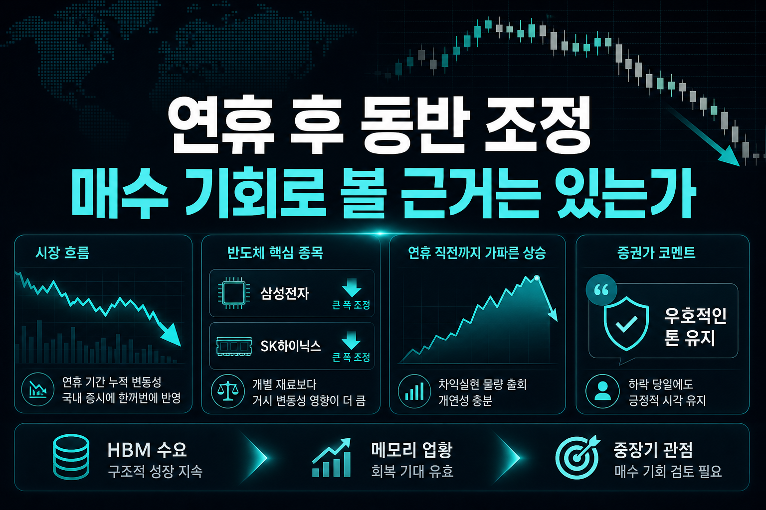 연휴 후 동반 조정, 매수 기회로 볼 근거는 있는가