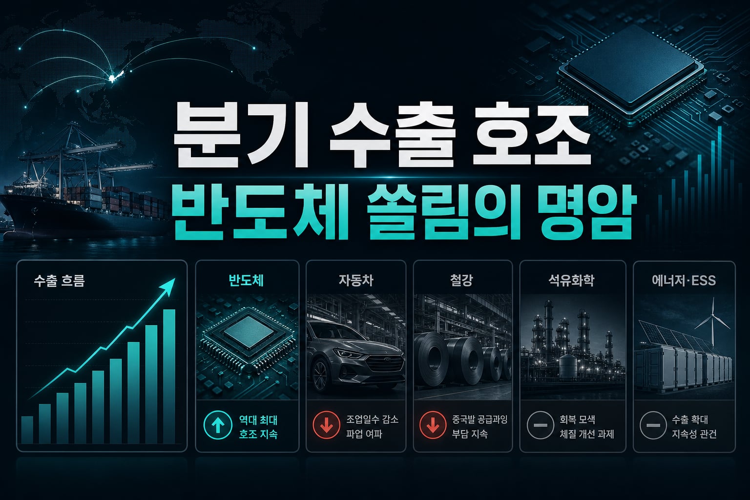 4분기 수출 호조, 반도체 쏠림의 명암