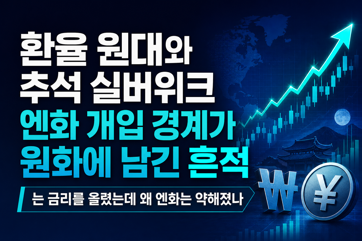 환율 1,380원대와 추석 실버위크, 엔화 개입 경계가 원화에 남긴 흔적
