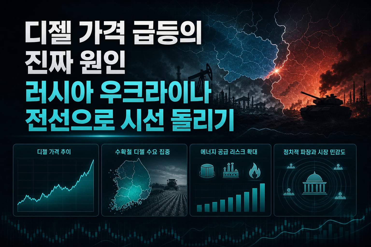 디젤 가격 급등의 진짜 원인, 러시아-우크라이나 전선으로 시선 돌리기