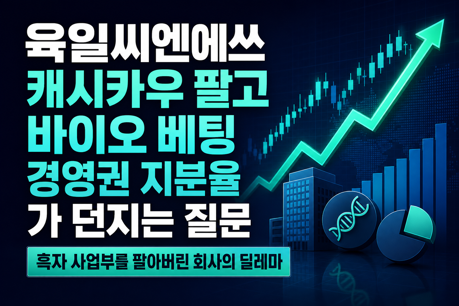 육일씨엔에쓰, 캐시카우 팔고 바이오 베팅…경영권 지분율 24%가 던지는 질문