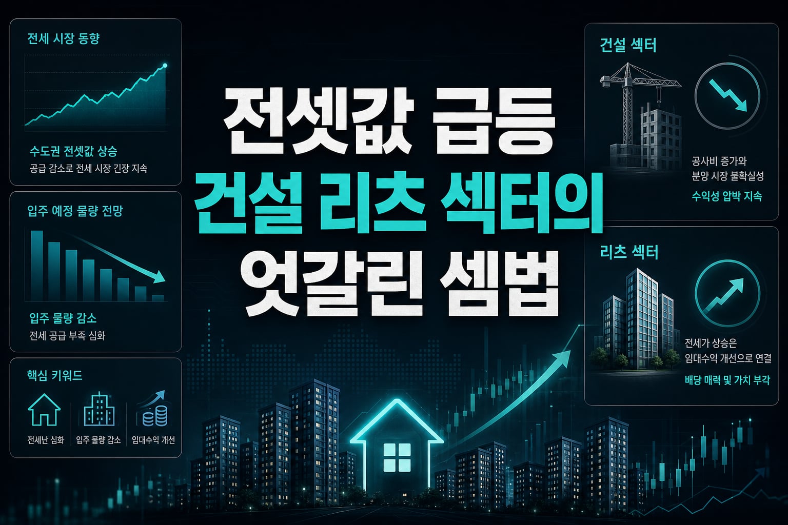 전셋값 급등, 건설·리츠 섹터의 엇갈린 셈법
