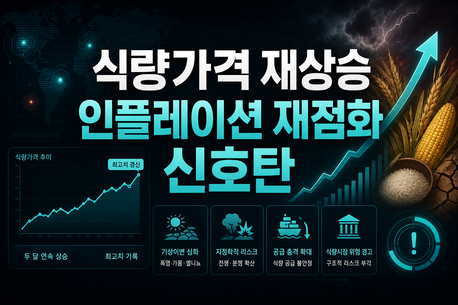 식량가격 재상승, 인플레이션 재점화 신호탄