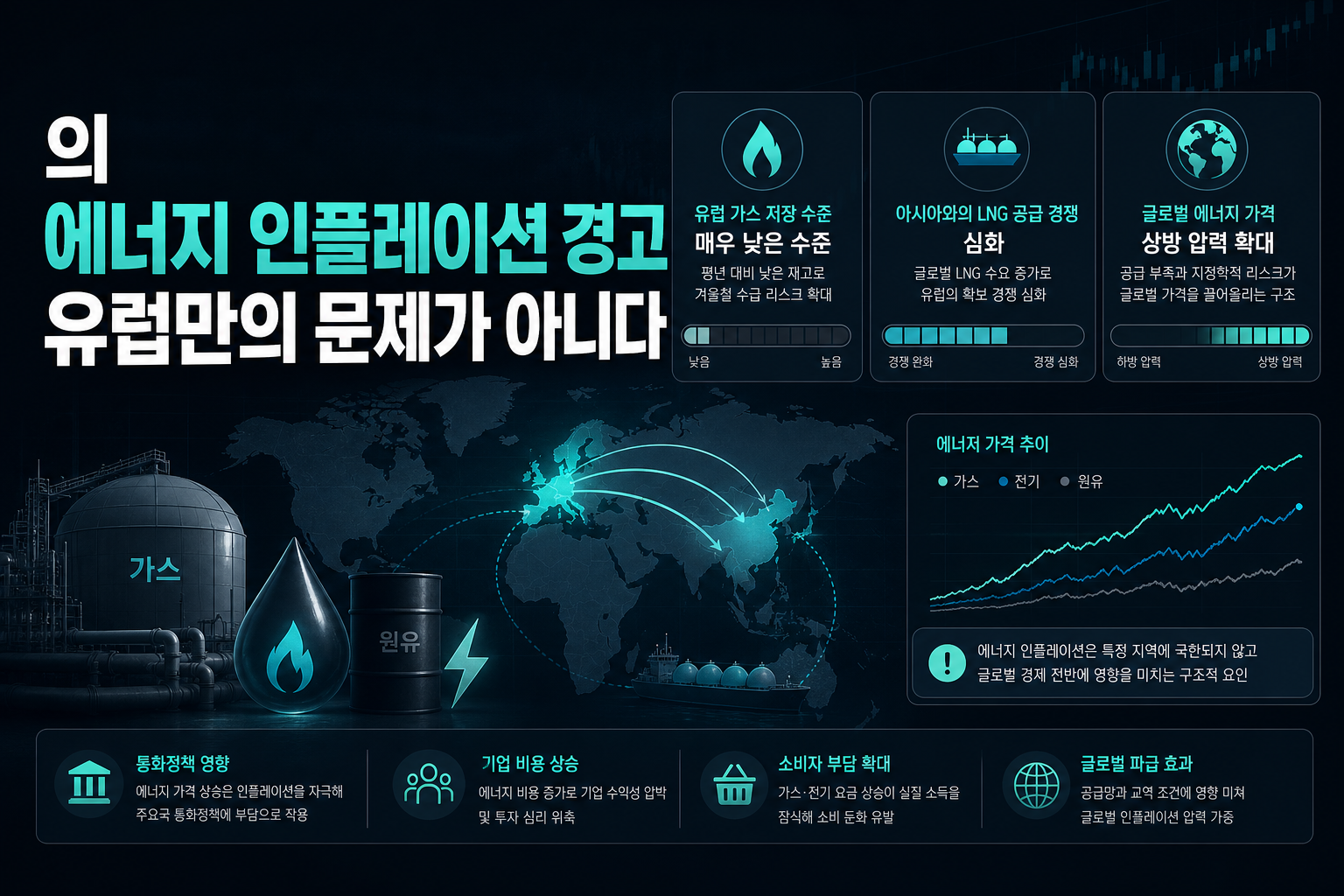 ECB의 에너지 인플레이션 경고, 유럽만의 문제가 아니다