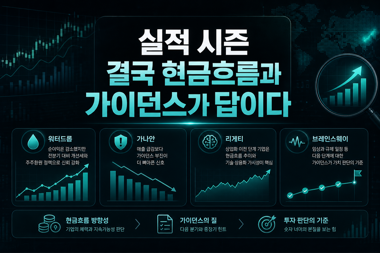 실적 시즌, 결국 현금흐름과 가이던스가 답이다