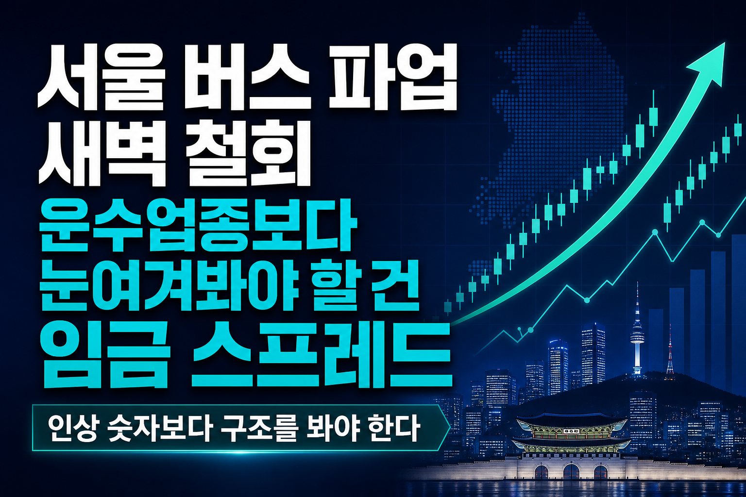 서울 버스 파업 새벽 철회, 운수업종보다 눈여겨봐야 할 건 '임금 스프레드'