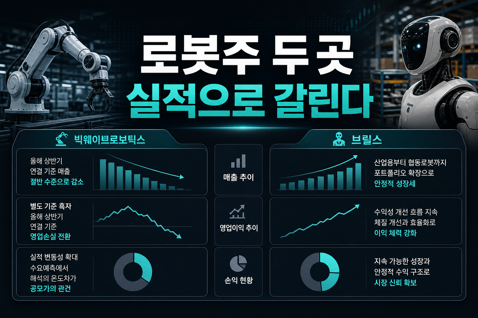 로봇주 두 곳, 실적으로 갈린다