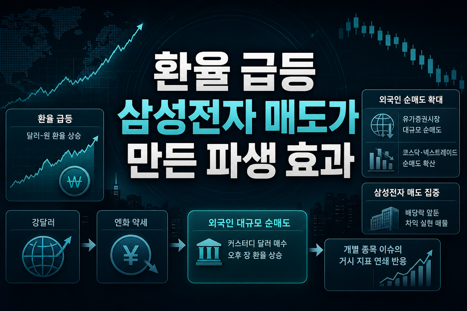 환율 급등, 삼성전자 매도가 만든 파생 효과