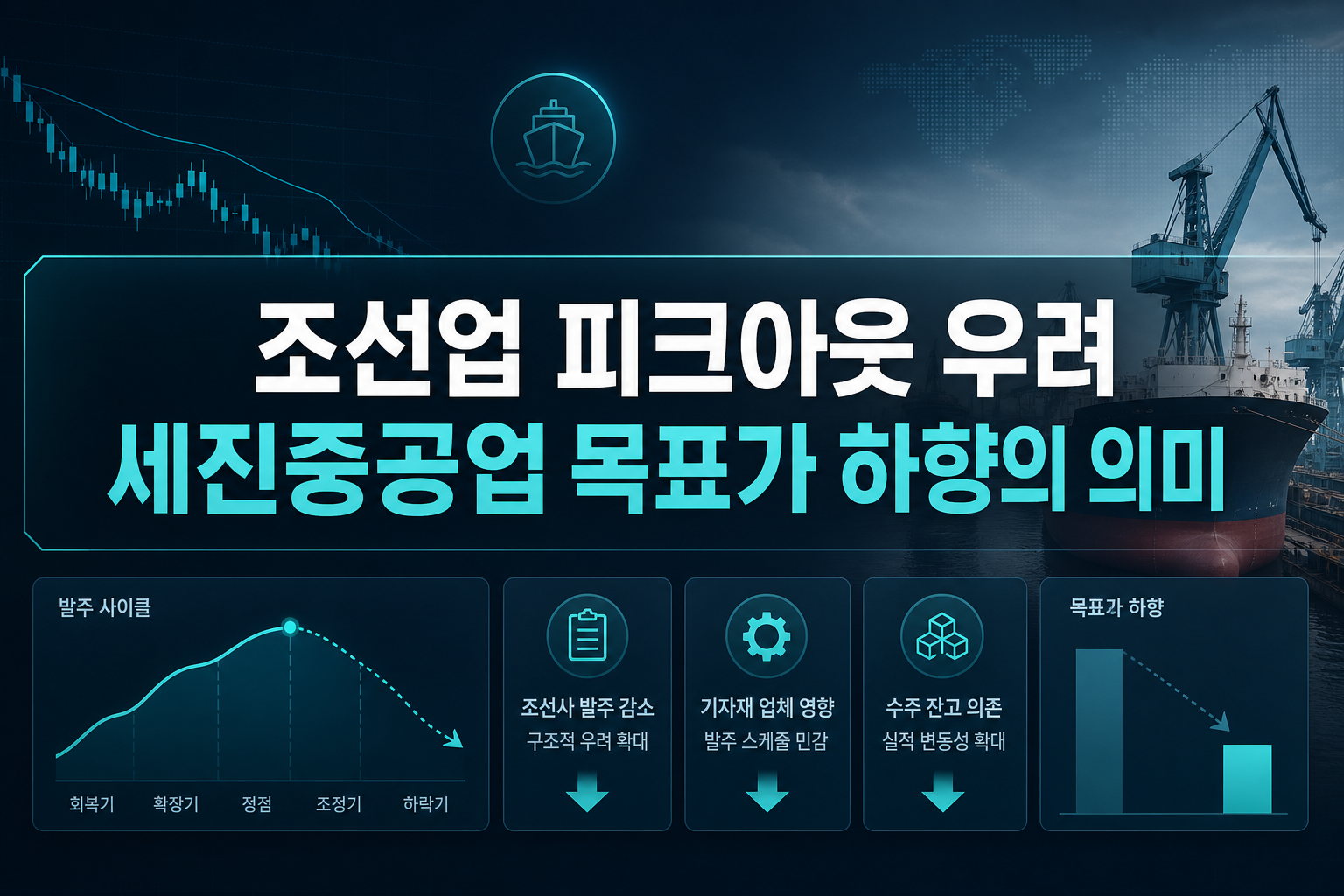 조선업 피크아웃 우려, 세진중공업 목표가 하향의 의미