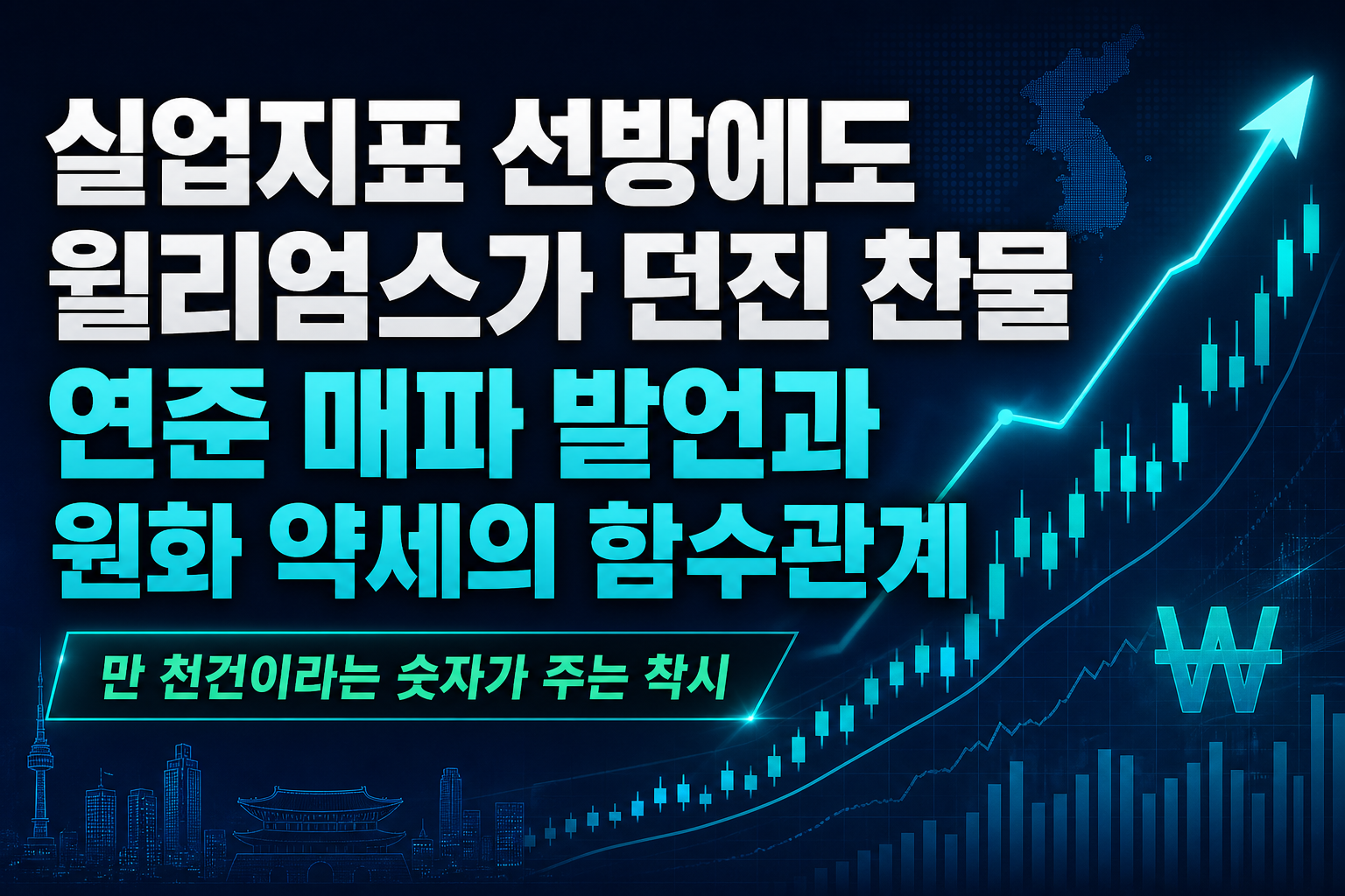 실업지표 선방에도 윌리엄스가 던진 찬물, 연준 매파 발언과 원화 약세의 함수관계
