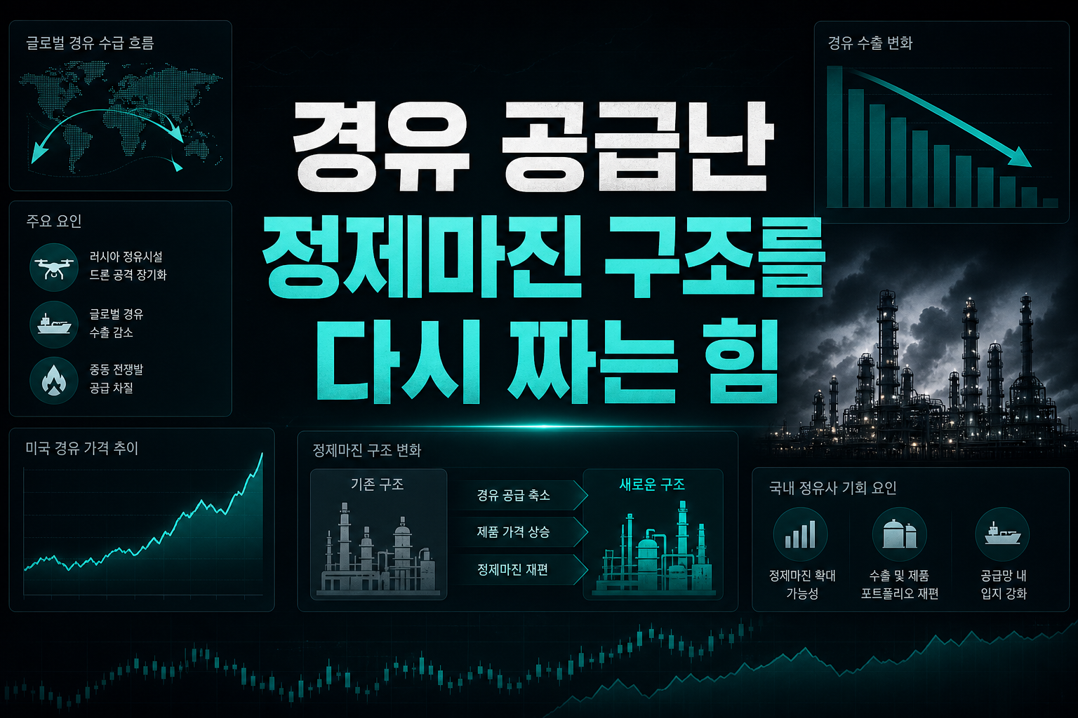 경유 공급난, 정제마진 구조를 다시 짜는 힘
