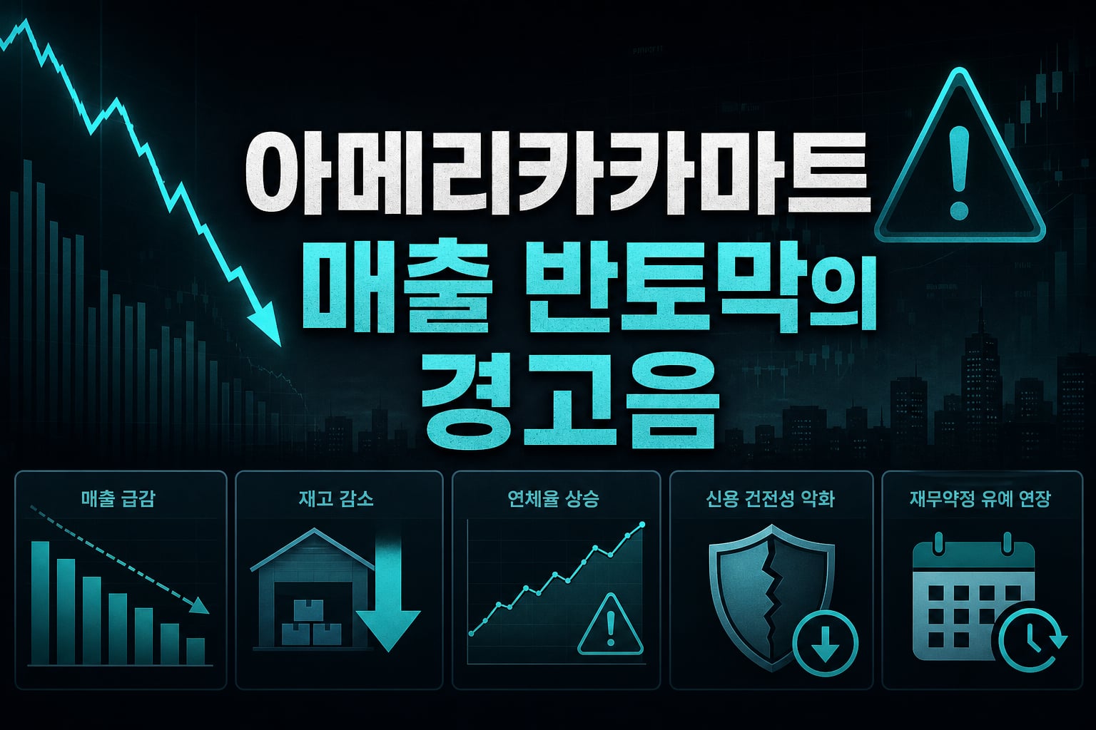 아메리카카마트, 매출 반토막의 경고음