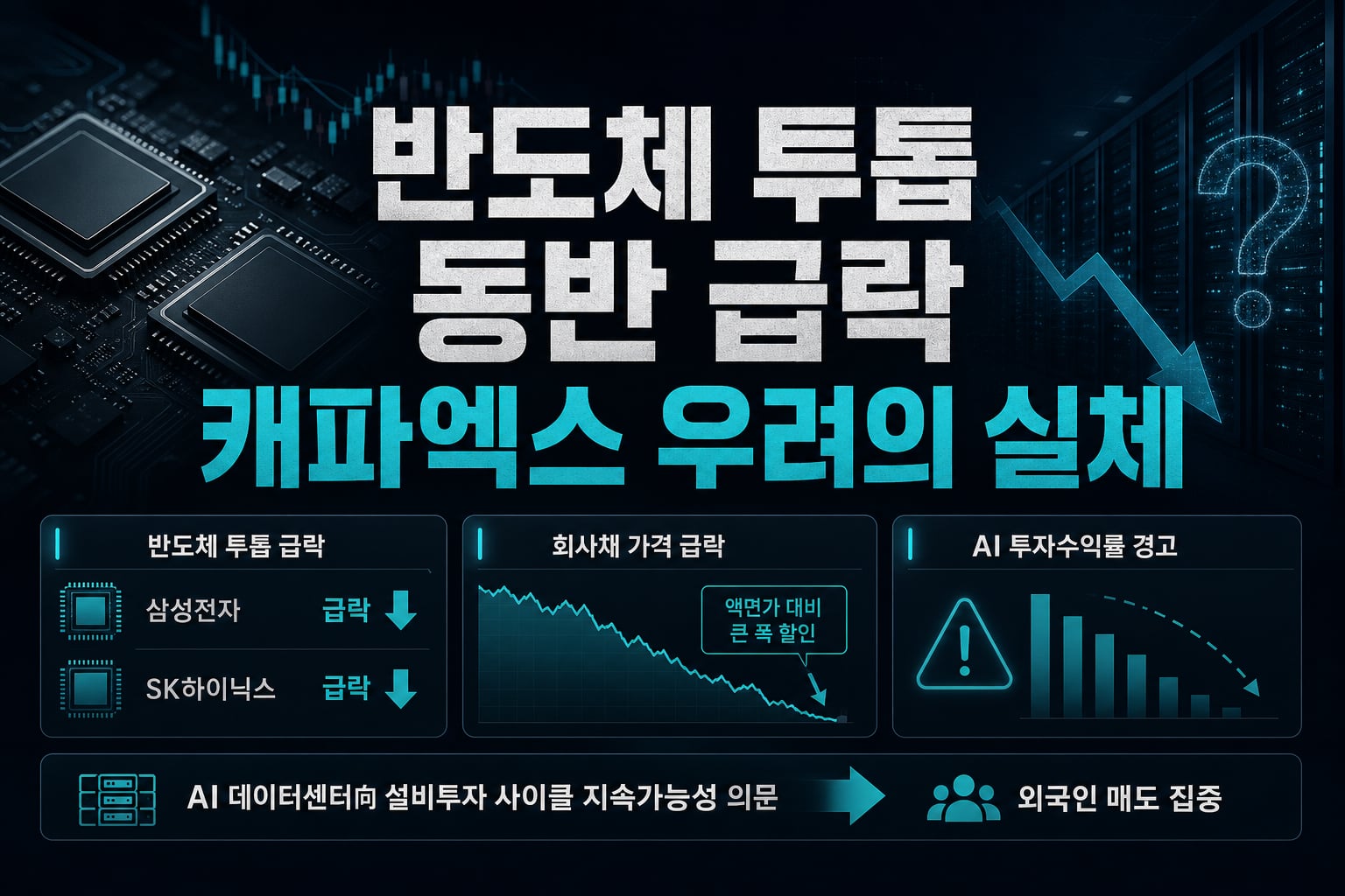 반도체 투톱 동반 급락, AI 캐파엑스 우려의 실체