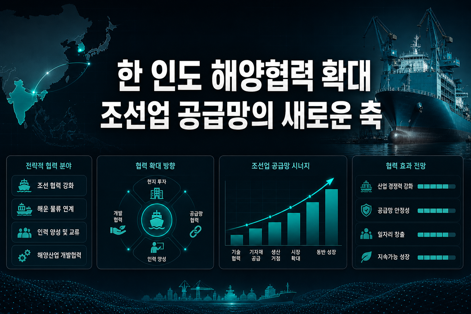 한·인도 해양협력 확대, 조선업 공급망의 새로운 축