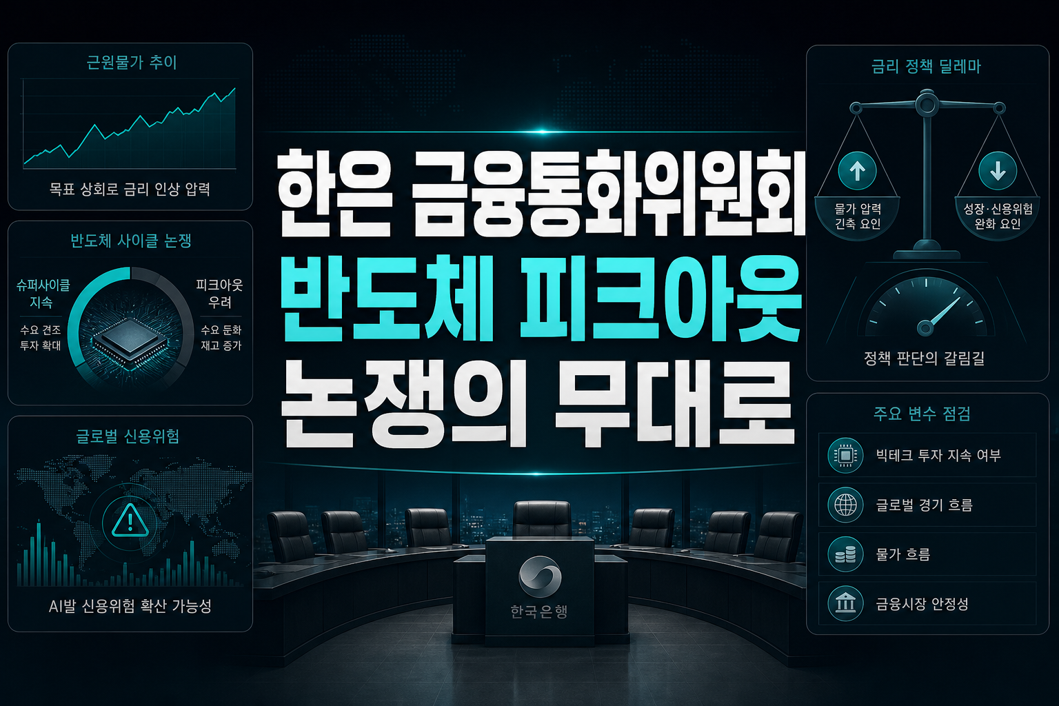 한은 금융통화위원회, 반도체 피크아웃 논쟁의 무대로