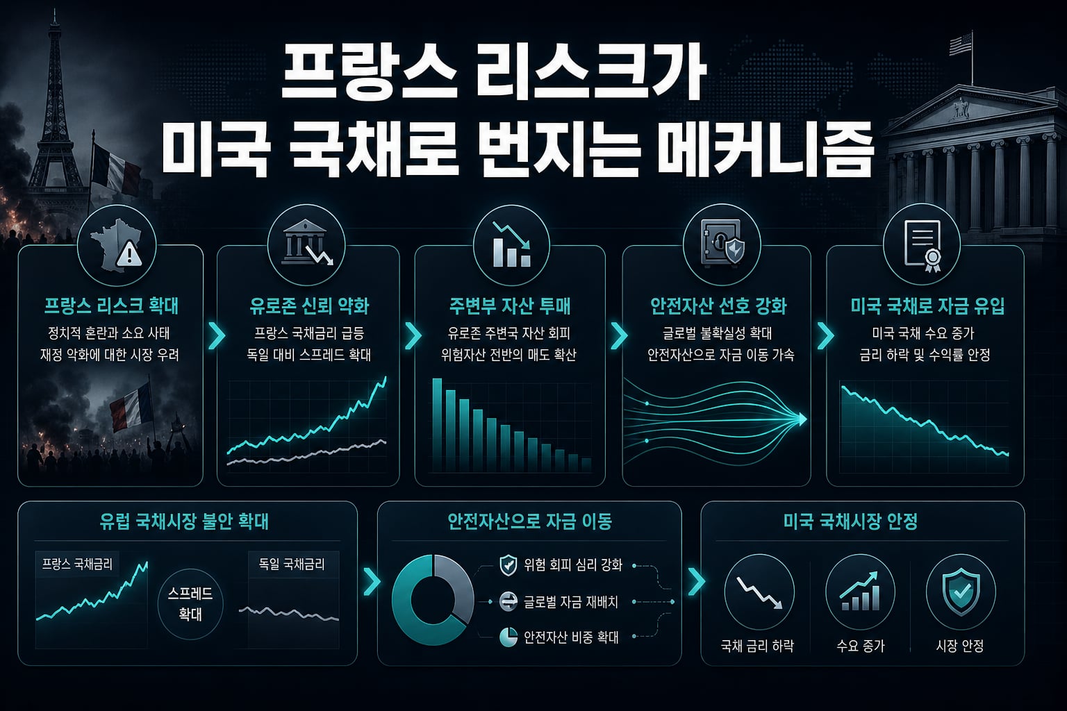 프랑스 리스크가 미국 국채로 번지는 메커니즘