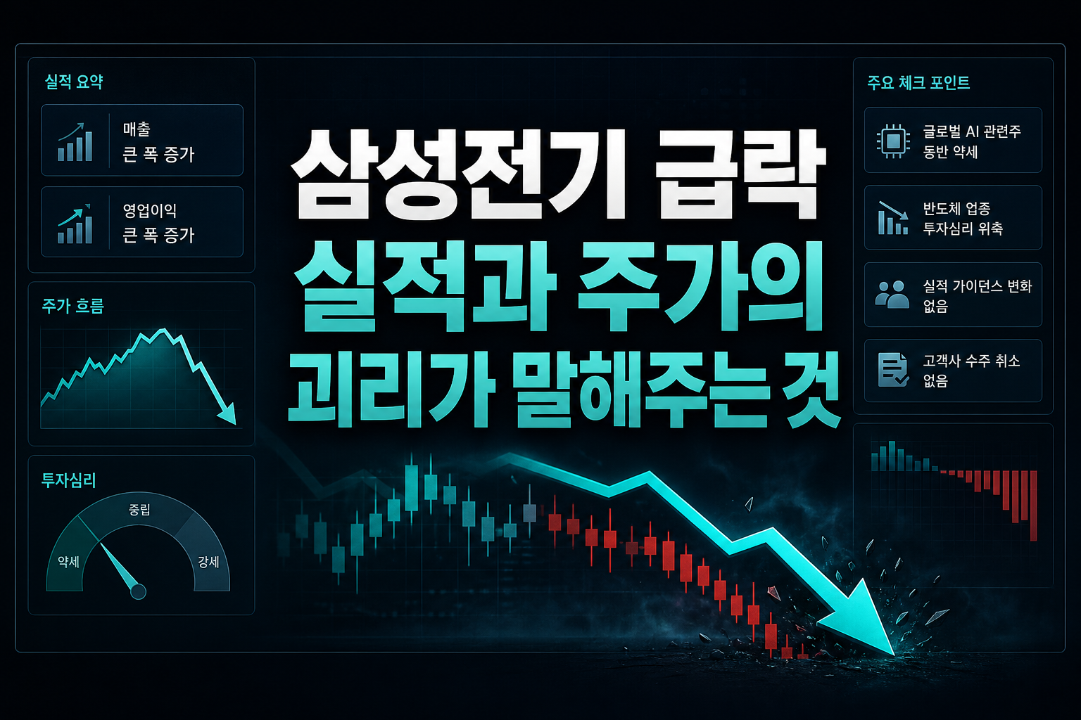 삼성전기 14% 급락, 실적과 주가의 괴리가 말해주는 것