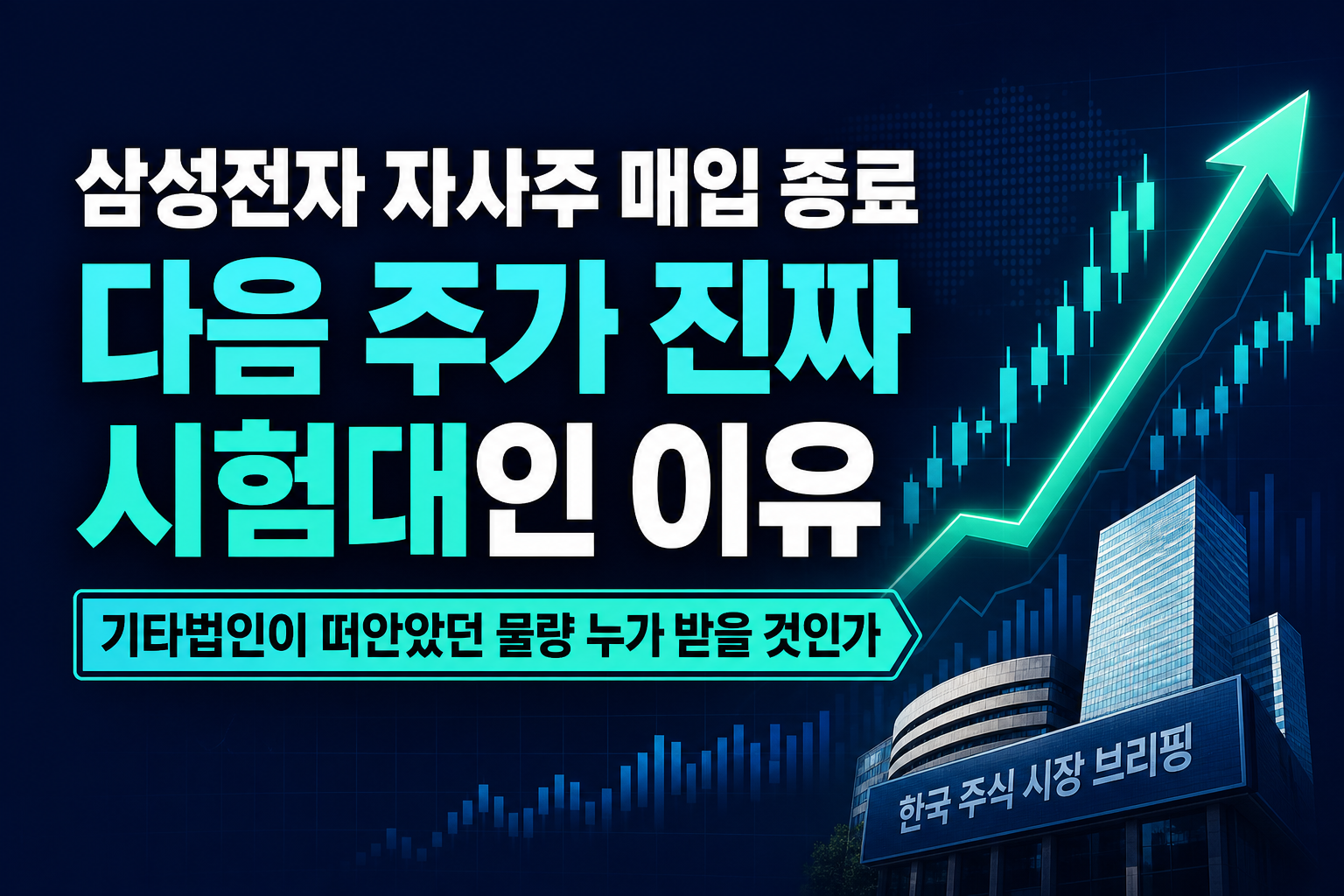 삼성전자 자사주 매입 종료, 다음 주가 진짜 시험대인 이유