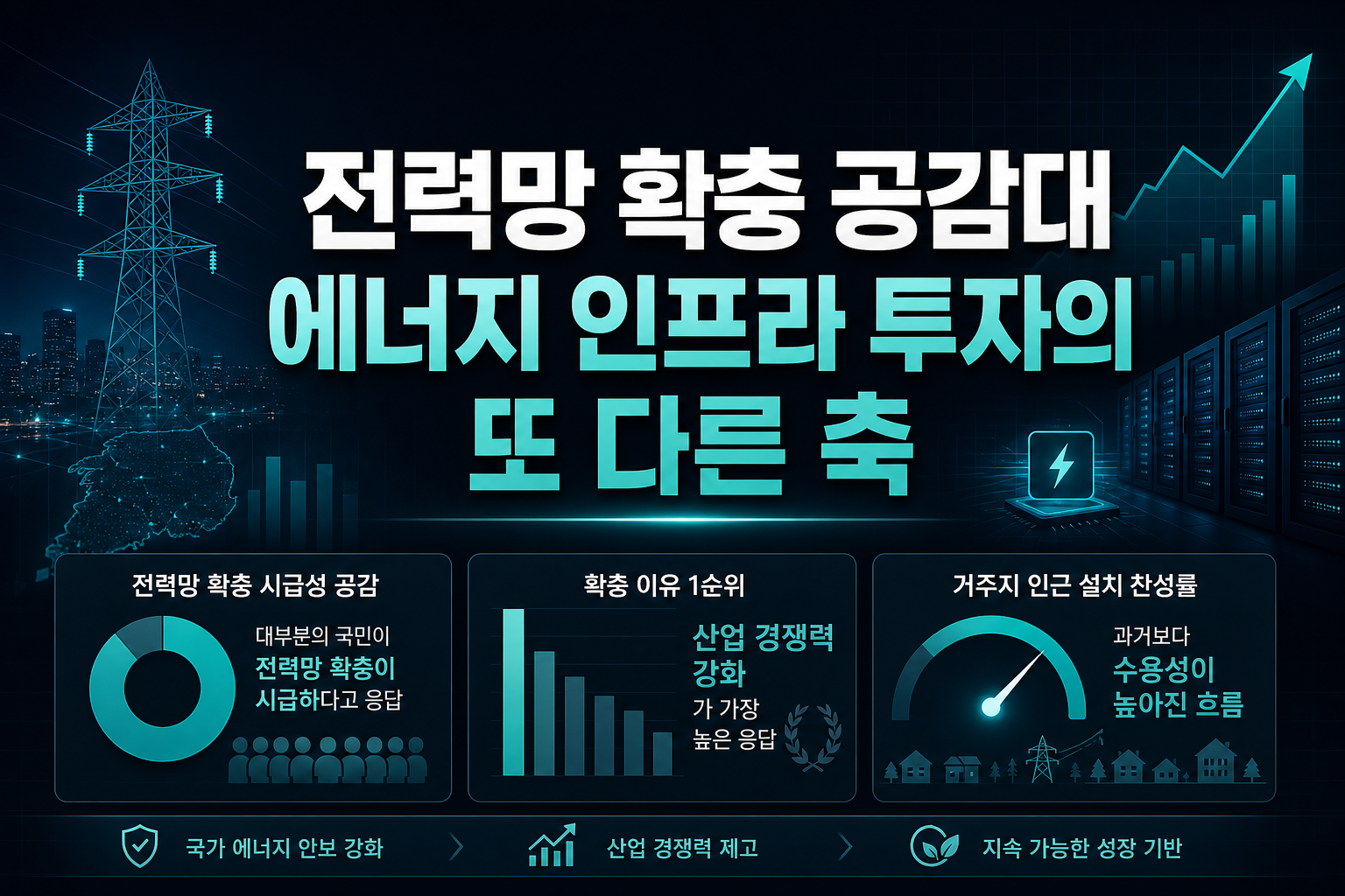 전력망 확충 공감대, 에너지 인프라 투자의 또 다른 축